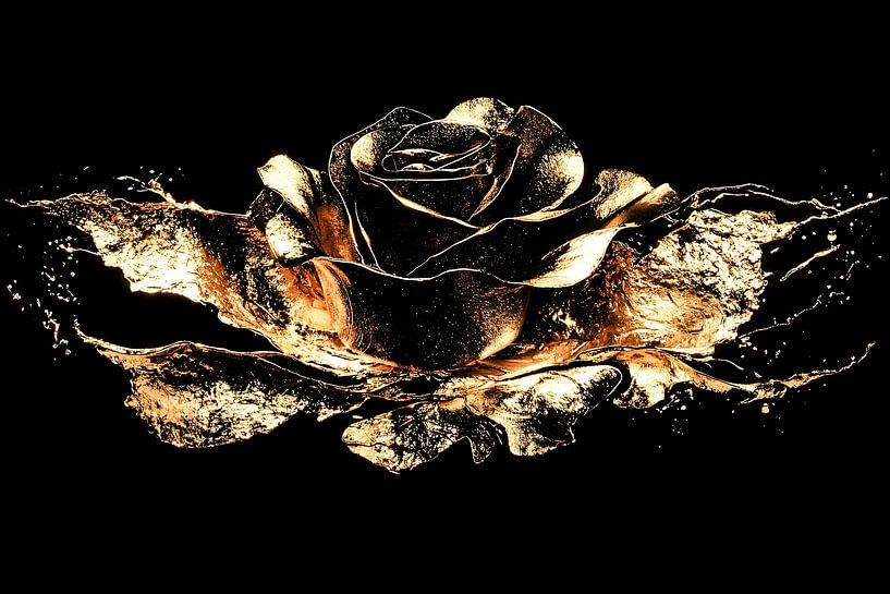 Sprankelende gouden roos ontwerp van Imperial Art House