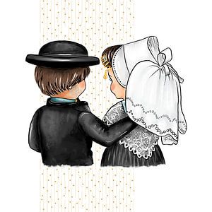Walcheren Tracht von hinten gesehen