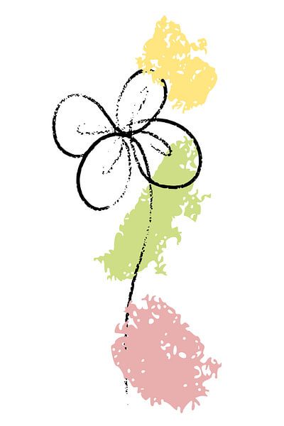 Abstract artwork of a four leaf clover by Emiel de Lange