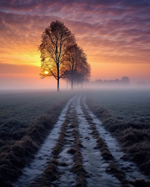 Herbstmorgen in der Lüneburger Heide von fernlichtsicht