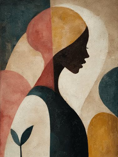 Portrait moderne dans les tons de terre