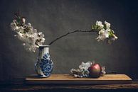 Delfter Blau mit Apfelblüte von Joey Hohage Miniaturansicht
