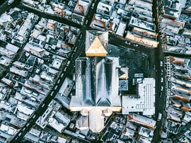 Kampen Bovenkerk Curhg view at the river IJssel during a cold wi by Sjoerd van der Wal Photography