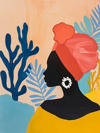 Portrait moderne et coloré sur Caroline Guerain