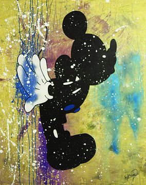 Mickey Mouse "Kuss" von Kathleen Artist Fine Art