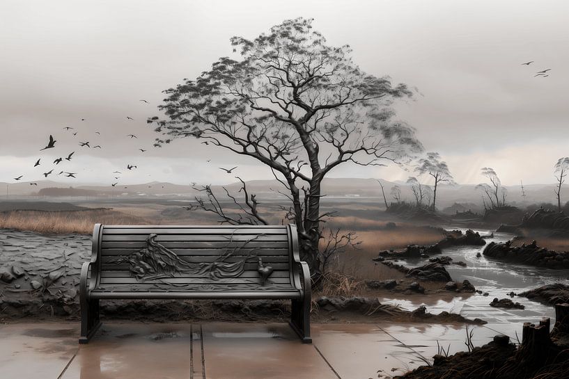 Wide Views: Bench in the Green Heart by Karina Brouwer