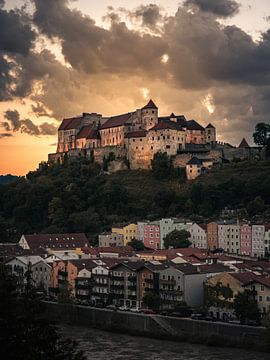 Burghausen old town with castle