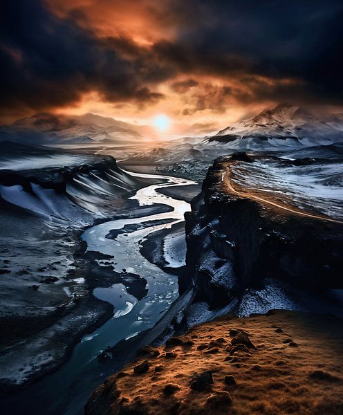 Island von oben von fernlichtsicht