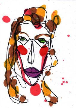 Ink faces3 by MY HAPPY SOUL ART
