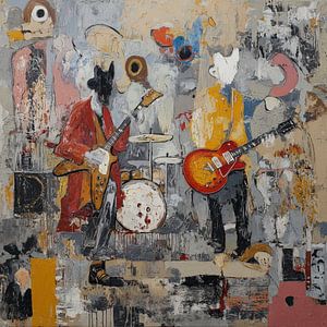 Musiciens de rock abstrait