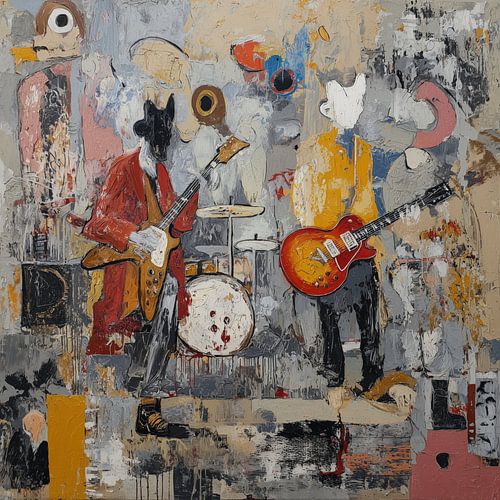 Abstracte rock muzikanten van TheXclusive Art