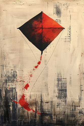 Rode vlieger Abstract kunst