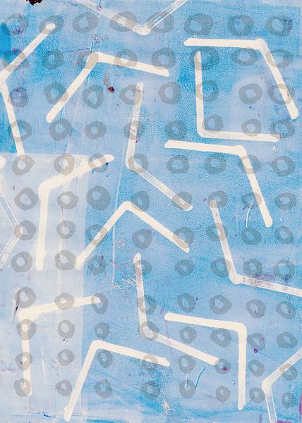 Moderne abstrakte hellblau und weiß von Dina Dankers