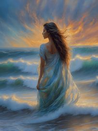 A woman in the water by Jolique Arte