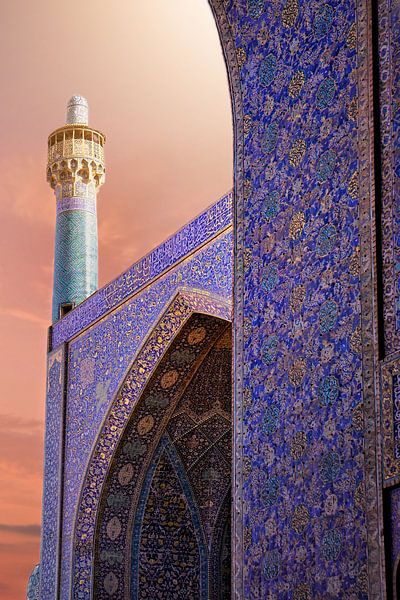 Zonsondergang in Isfahan van Anajat Raissi
