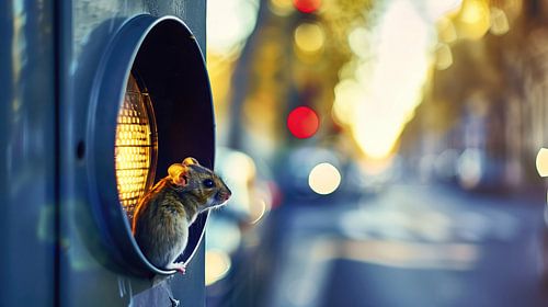 Nieuwsgierige muis