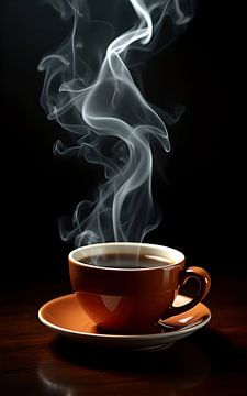 drinking coffee or cappuccino