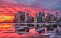 New York, Manhattan, Sonnenuntergang