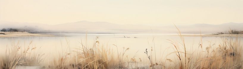 Water Landscape | Quiet Landscape with Grass by Flower Studio