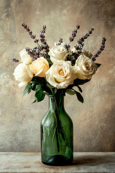 Bouquet de fleurs Vase par Poster Art Shop