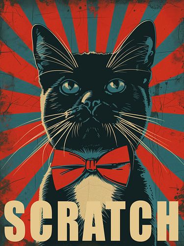 Scratch - Political Cat Art No.3 by Vincent the Cat