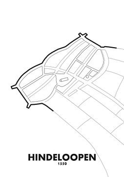 Hindeloopen Stadtplan 1550 von STADSKAART