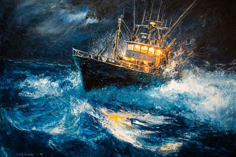 Tempête en mer par Poster Art Shop