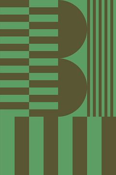 Bold colors and stripes collection. Olive and green no. 10 by Dina Dankers