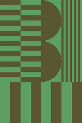 Felle kleuren en strepen collectie. Olijf en groen nr. 10