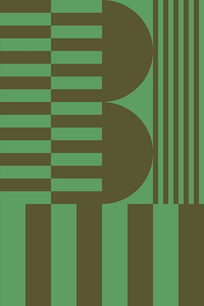Felle kleuren en strepen collectie. Olijf en groen nr. 10 van Dina Dankers