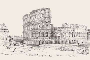 Colosseum Tekening van Apolo Prints