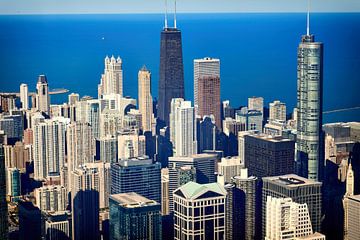 Wolkenkrabbers in Chicago van Hans van Oort