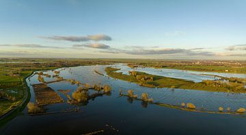 IJssel river flooding seen from above by Sjoerd van der Wal Photography