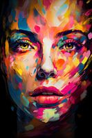 Vrouw | Abstract Schilderij Vrouw | Gezicht Vrouw