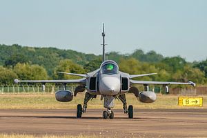 Saab JAS 39 Gripen van de Zweedse luchtmacht. van Jaap van den Berg