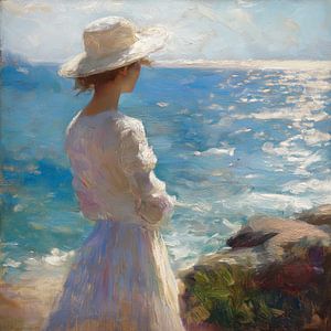 Frau am Meer