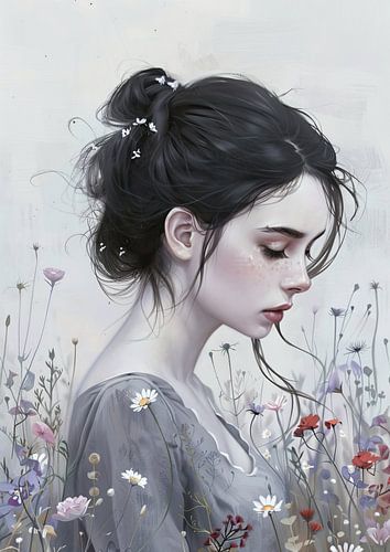 Floral Serenity Gaze