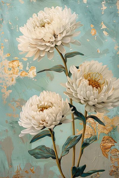 Asters Painting by Flower Studio