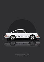Kunstauto PORSCHE CARRERA RS wit