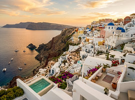 Abendlicht auf Santorin von By Marjolein Design