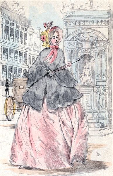 Damenmode des 19. Jahrhundert in Paris (1851), Henri Boutet von Liszt Collection
