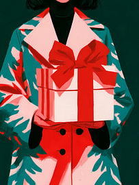 Une tenue festive avec un cadeau emballé sur Mosaic Dialogue