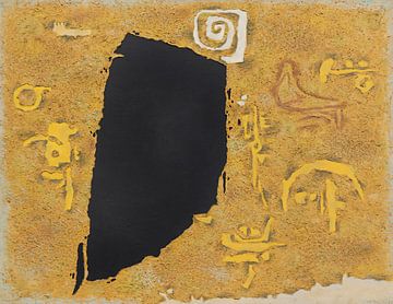 Willi Baumeister - Mit Spirale auf Gelb (1953)