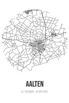 Aalten (Gelderland) | Landkaart | Zwart-wit van Rezona
