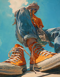 Converse sneakers, levendig en zomers van Wilma Mesman