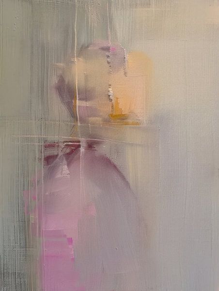 Modern abstract in pastel colours by Carla Van Iersel