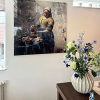 Kundenfoto: Die Milchmagd | nach einem Werk von Johannes Vermeer von MadameRuiz, auf Alu-Dibond