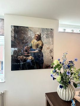 Customer photo: The milkmaid | after the work of Johannes Vermeer by MadameRuiz