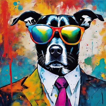 Pop-art Hond 02.54 van Blikvanger Schilderijen