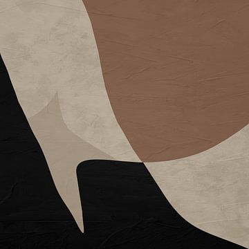 Organische abstracte kunst - aardse tinten van Online Arts